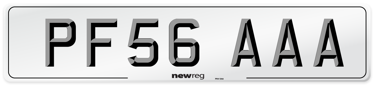 PF56 AAA Number Plate from New Reg